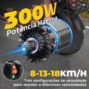 Honeywhale JL006 Scooter Eléctrico Infantil con Luzes RGB Bluetooth Motor 300W Batería 3.6Ah y Kit de Proteção - Imagem 2