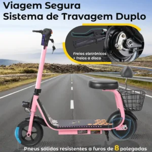 Honeywhale JL006 Scooter Eléctrico Infantil con Luzes RGB Bluetooth Motor 300W Batería 3.6Ah y Kit de Proteção - Imagem 4