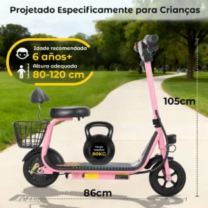 Honeywhale JL006 Scooter Eléctrico Infantil con Luzes RGB Bluetooth Motor 300W Batería 3.6Ah y Kit de Proteção - Imagem 6