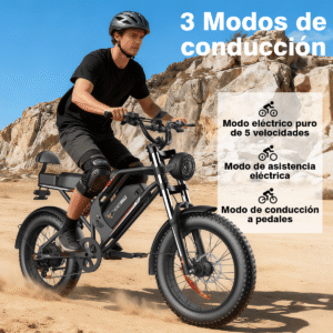 Honeywhale K6S Bicicleta Eléctrica Plegable 1080W Neumáticos Fat 20x4" Batería 48V 15.6Ah - Imagem 5