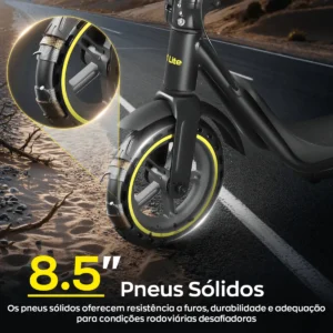 HONEYWHALE Patinete Eléctrico M1 Lite 500W Negro-Amarillo Plegable con Bluetooth y LED - Imagen 7