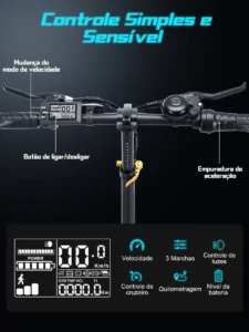 Honeywhale BW02 Bicicleta Eléctrica Plegable Pneu 20x3.0 Motor 790W Batería 48V 10.4Ah - Imagen 6