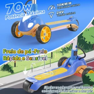 Patinete Eléctrico Infantil Honeywhale RM2 PRO Bluetooth Luces LED 3 Ruedas ajustable - Imagen 6