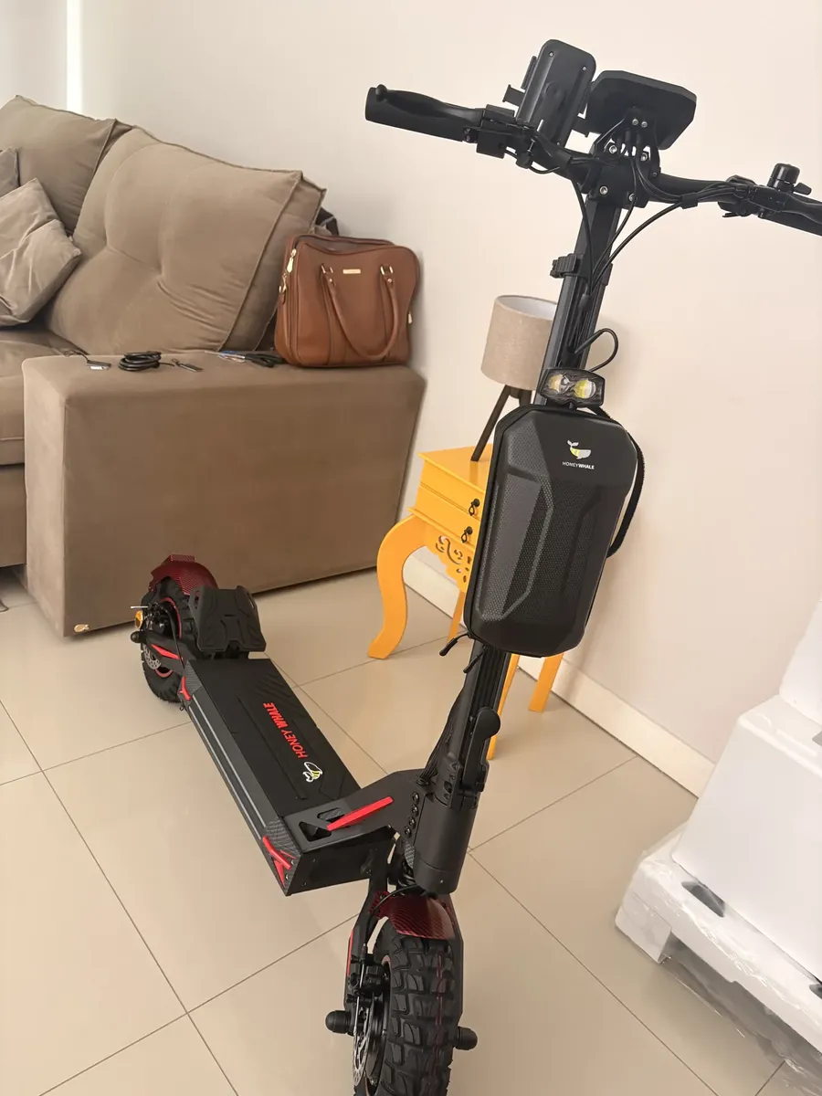HONEYWHALE G4 Max Patinete Eléctrico Plegable Negro/Rojo 60V 20,8Ah con Ruedas 12" y Luz LED photo review
