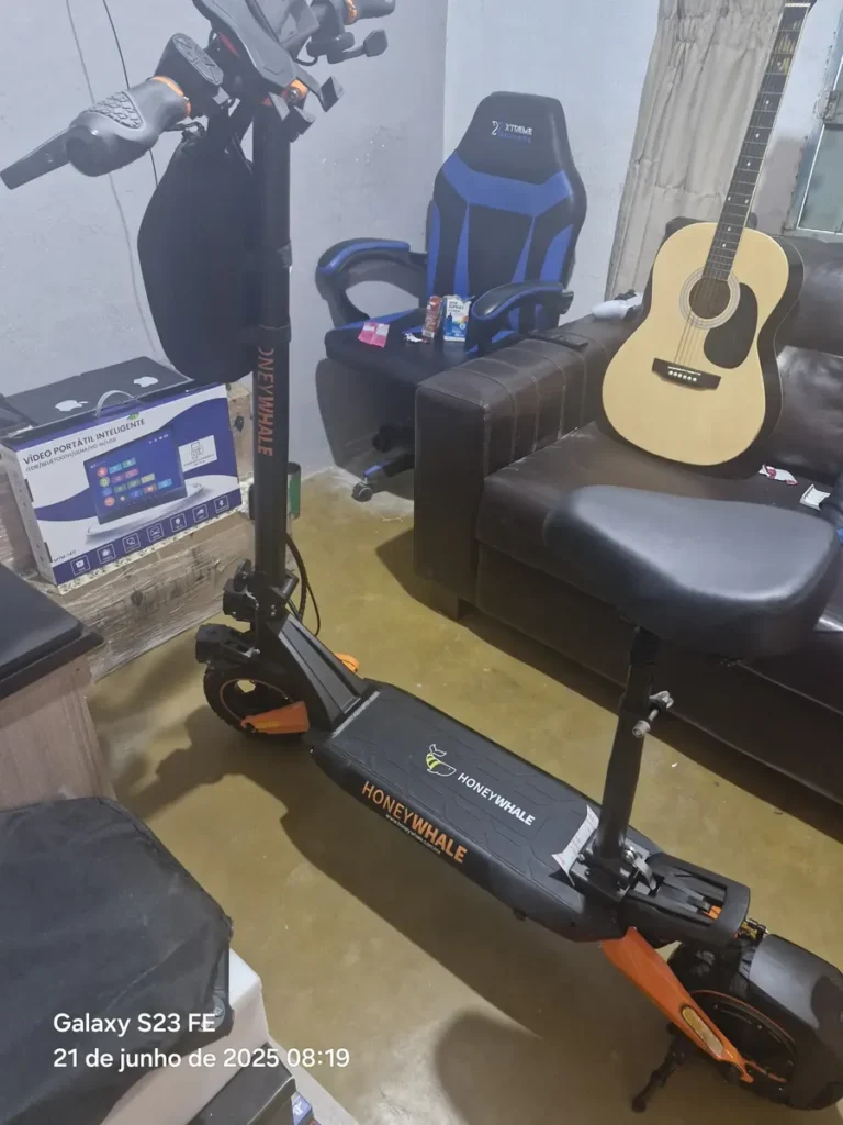 HONEYWHALE T8A Patinete Eléctrico Plegable Negro 48V 950W con Bluetooth y Luz LED photo review