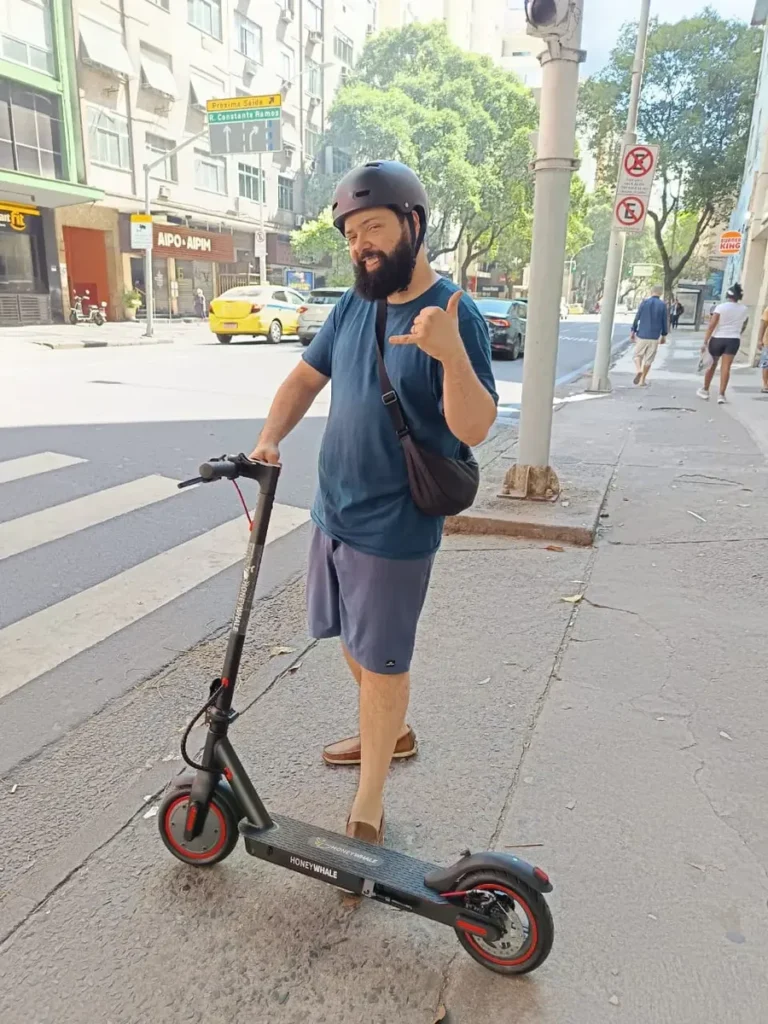 HONEYWHALE Patinete Eléctrico M2 Pro 500W Plegable 8,5" Blanco con Bluetooth y LED photo review