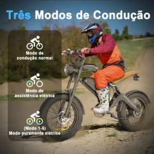 Honeywhale K6 PRO Bicicleta Eléctrica Pneu Fat 20x4.0 Desbloqueio NFC Motor 850W Batería 48V 15.6Ah - Imagen 4