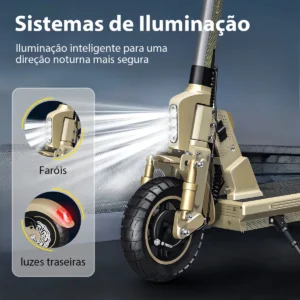 Honeywhale C1 Patinete Eléctrico con Banco Motor 980W Batería 13Ah autonomía 40km Duplo Amortecimento y Frenos de disco - Imagen 4