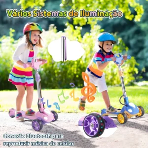 Patinete Eléctrico Infantil Honeywhale RM2 PRO Bluetooth Luces LED 3 Ruedas ajustable - Imagen 5