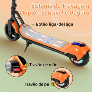 Honeywhale E2 - Patinete Eléctrico Infantil Rosa con Bluetooth - Imagem 4