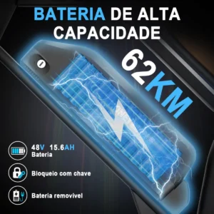 Honeywhale K6 PRO Bicicleta Eléctrica Pneu Fat 20x4.0 Desbloqueio NFC Motor 850W Batería 48V 15.6Ah - Imagen 3
