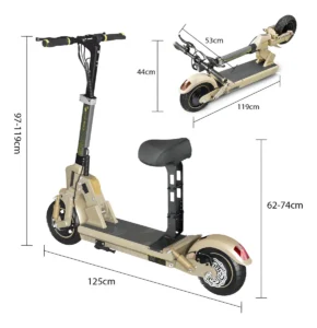 Honeywhale C1 Patinete Eléctrico con Banco Motor 980W Batería 13Ah autonomía 40km Duplo Amortecimento y Frenos de disco - Imagen 8