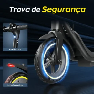 HONEYWHALE Patinete Eléctrico M1 Lite 500W Negro-Amarillo Plegable con Bluetooth y LED - Imagen 3