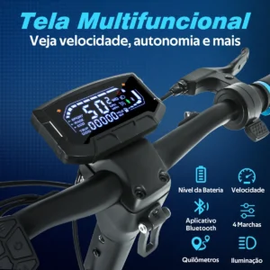 HONEYWHALE T5-2 Patinete Eléctrico Plegable Negro 48V 750W con Bluetooth y Luz LED - Imagen 7