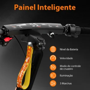 HONEYWHALE H2-Dual Patinete Plegable Negro Aluminio LED Freno de Disco 150kg - Imagen 4