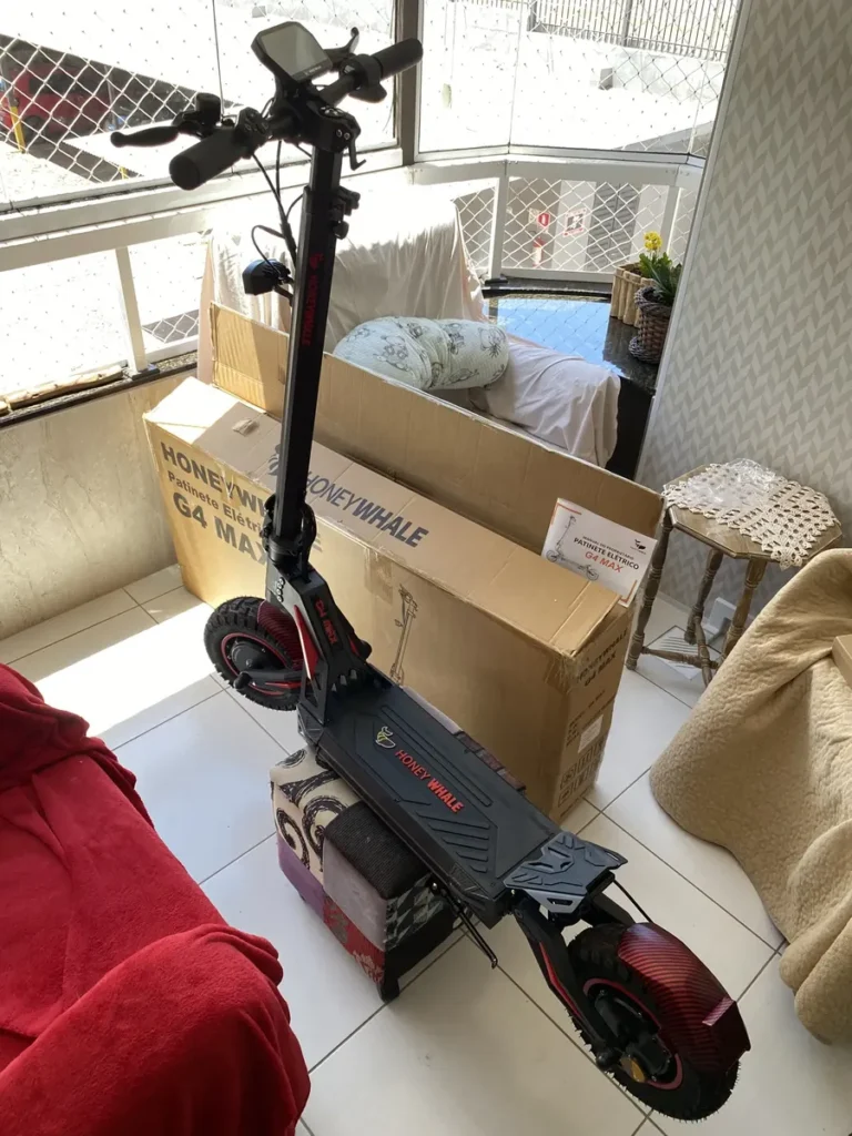 HONEYWHALE G4 Max Patinete Eléctrico Plegable Negro/Rojo 60V 20,8Ah con Ruedas 12" y Luz LED photo review