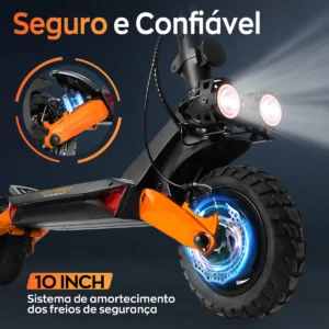 HONEYWHALE T8A Patinete Eléctrico Plegable Negro 48V 950W con Bluetooth y Luz LED - Imagen 3