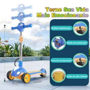 Patinete Eléctrico Infantil Honeywhale RM2 PRO Bluetooth Luces LED 3 Ruedas ajustable - Imagen 2