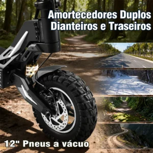 HONEYWHALE G3 Pro Patinete Eléctrico Plegable Negro 48V 1640W con Ruedas 12" y Luz LED - Imagem 7