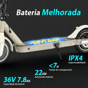 HONEYWHALE E9T Patinete Eléctrico Plegable Amarillo em Liga de Aluminio con Bluetooth y Luz LED - Imagen 7