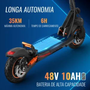 HONEYWHALE M4 Patinete Eléctrico Plegable Negro 48V 600W con Bluetooth y Luz LED - Imagem 5