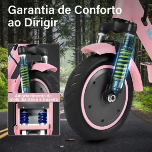 HONEYWHALE M2 Max Patinete Eléctrico Plegable Rosa em Aluminio con Bluetooth, Luz LED y Suspensión doble - Imagen 4