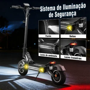 HONEYWHALE G3 Pro Patinete Eléctrico Plegable Negro 48V 1640W con Ruedas 12" y Luz LED - Imagem 6