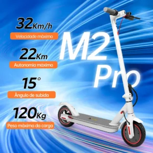 HONEYWHALE Patinete Eléctrico M2 Pro 500W Plegable 8,5" Blanco con Bluetooth y LED - Imagem 4