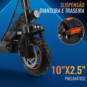 HONEYWHALE M4 Patinete Eléctrico Plegable Negro 48V 600W con Bluetooth y Luz LED - Imagem 4