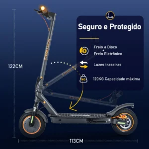 HONEYWHALE M2 MAX-B Patinete Eléctrico Plegable Negro/Naranja 36V 500W con Bluetooth, Luz LED y Freno de Disco - Imagem 2