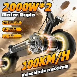 Honeywhale GT1 - Patinete Eléctrico Dual Motor 2000Wx2 60V 29.4AH - Imagen 2