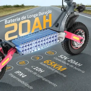 Honeywhale T8MAX Patinete Eléctrico Dual Motor 1000Wx2 52V 20AH Freno a Óleo 65km/h - Imagen 3