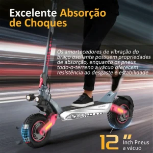 Honeywhale T8MAX Patinete Eléctrico Dual Motor 1000Wx2 52V 20AH Freno a Óleo 65km/h - Imagen 4