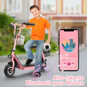 Honeywhale JL005 Scooter Eléctrico Infantil con altavoz Bluetooth Motor 350W Batería 3.6Ah Cesta Dupla - Imagem 8