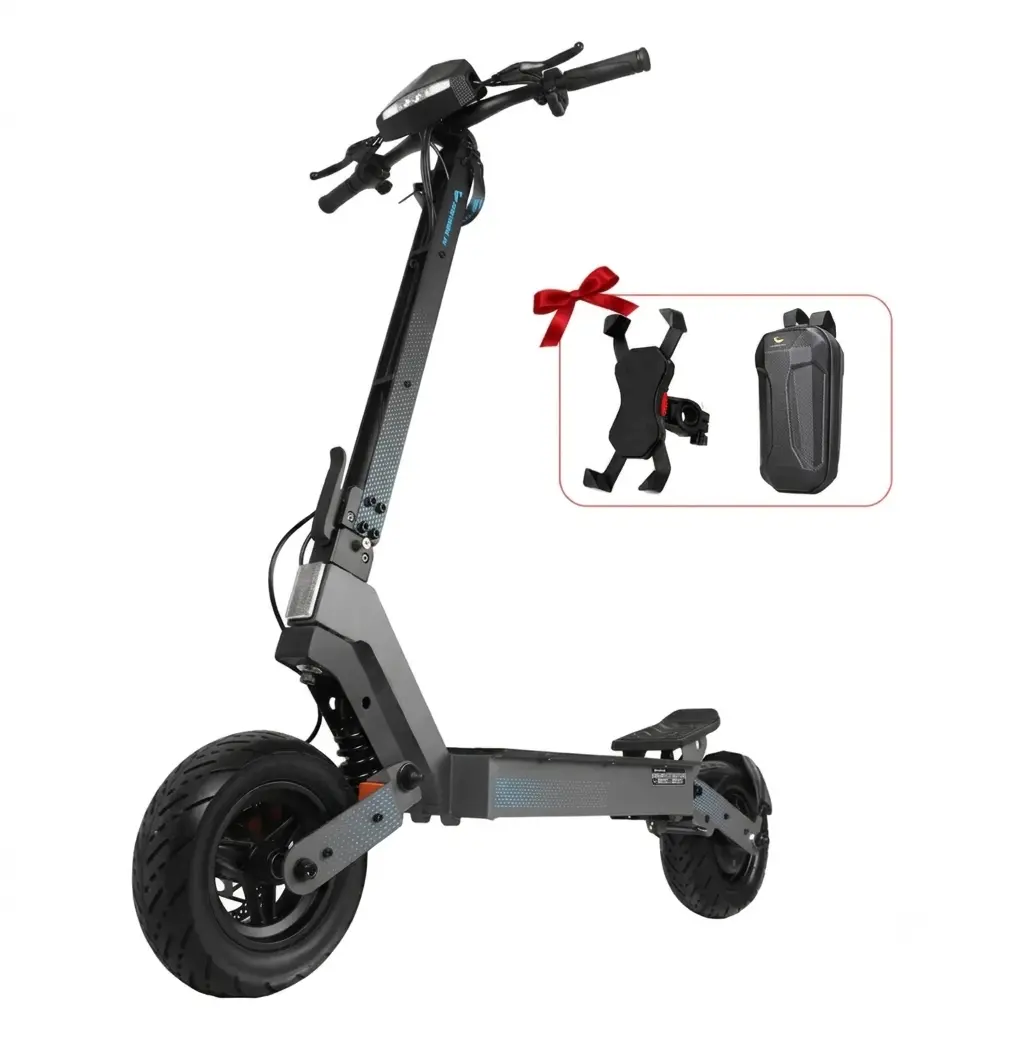 HONEYWHALE H4 Patinete Eléctrico Plegable Gris oscuro 60V 2400W con Ruedas 11" y Luz LED