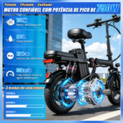 HONEYWHALE S6 PRO-S Bicicleta eléctrica plegable con batería extraíble y 750W - Imagen 4