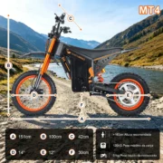 HONEYWHALE MT4 Bicicleta Eléctrica MT4 con motor de 2000 W y autonomía de 50 km - Imagen 6