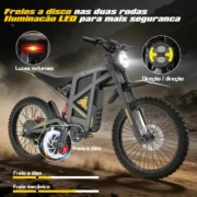 HONEYWHALE BK09 Bicicleta eléctrica para adultos de 19 pulgadas, 2192 W y velocidad máxima de 60 km/h - Imagen 6