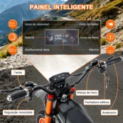 HONEYWHALE MT4 Bicicleta Eléctrica MT4 con motor de 2000 W y autonomía de 50 km - Imagen 7