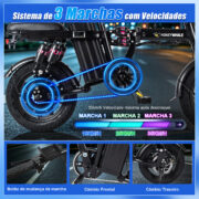 HONEYWHALE S6 PRO-S Bicicleta eléctrica plegable con batería extraíble y 750W - Imagen 7