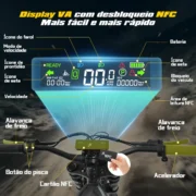 HONEYWHALE BK09 Bicicleta eléctrica para adultos de 19 pulgadas, 2192 W y velocidad máxima de 60 km/h - Imagen 7