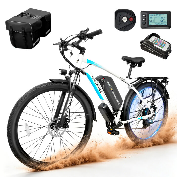 HONEYWHALE S150 Bicicleta eléctrica para adultos de 29 pulgadas, autonomía de 100 km y batería extraíble