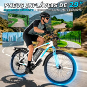 HONEYWHALE S150 Bicicleta eléctrica para adultos de 29 pulgadas, autonomía de 100 km y batería extraíble - Imagen 4