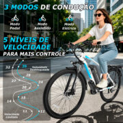 HONEYWHALE S150 Bicicleta eléctrica para adultos de 29 pulgadas, autonomía de 100 km y batería extraíble - Imagen 6