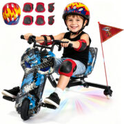 Honeywhale 007C Triciclo Eléctrico Infantil 300W - Bluetooth, Luces LED, 3 Velocidades y Giro 360 Grados