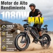 Honeywhale K6S Bicicleta Eléctrica Plegable 1080W Neumáticos Fat 20x4" Batería 48V 15.6Ah - Image 2