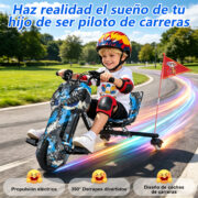 Honeywhale 007C Triciclo Eléctrico Infantil 300W - Bluetooth, Luces LED, 3 Velocidades y Giro 360 Grados - Imagem 2