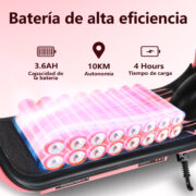 Honeywhale JL005 Scooter Eléctrico Infantil con altavoz Bluetooth Motor 350W Batería 3.6Ah Cesta Doble - Image 3