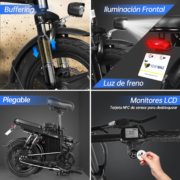 HONEYWHALE S6 PRO-S Bicicleta eléctrica plegable con batería extraíble y 750W - Image 3