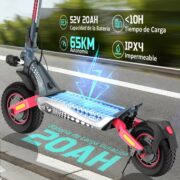 Honeywhale T8MAX Patinete Eléctrico Dual Motor 1000Wx2 52V 20AH Freno a Aceite 65km/h - Image 3